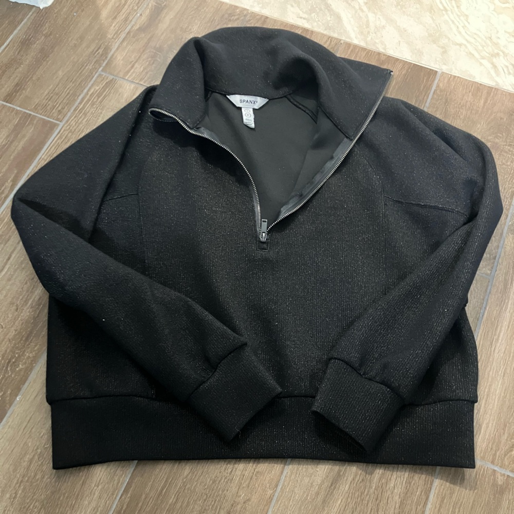 SPANX Black Shimmer Sweater